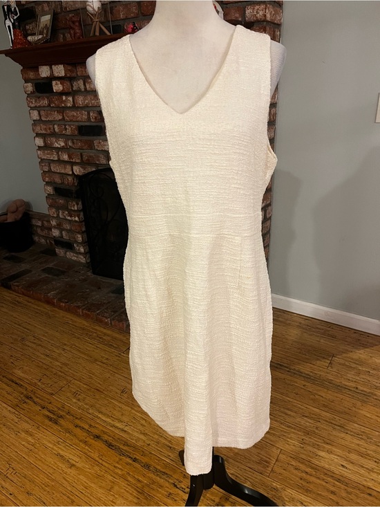 Nicole Miller Dresses & Skirts - Nicole Miller Cream Sleeveless V-Neck Textured Mini Dress